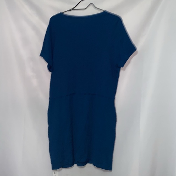 NWT Cupshe WO SIZE LARGE ROYAL Blue Short Sleeve Dress CASUAL DRAWSTRING WAIST - Picture 11 of 13